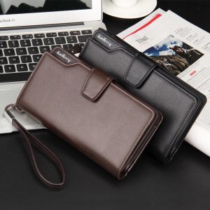 Baellerry PU Leather Men Wallets Long Large Capacity Zipper Male Wallet