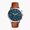 Fossil Townsman Men's 44mm Chronograph Brown Leather Watch